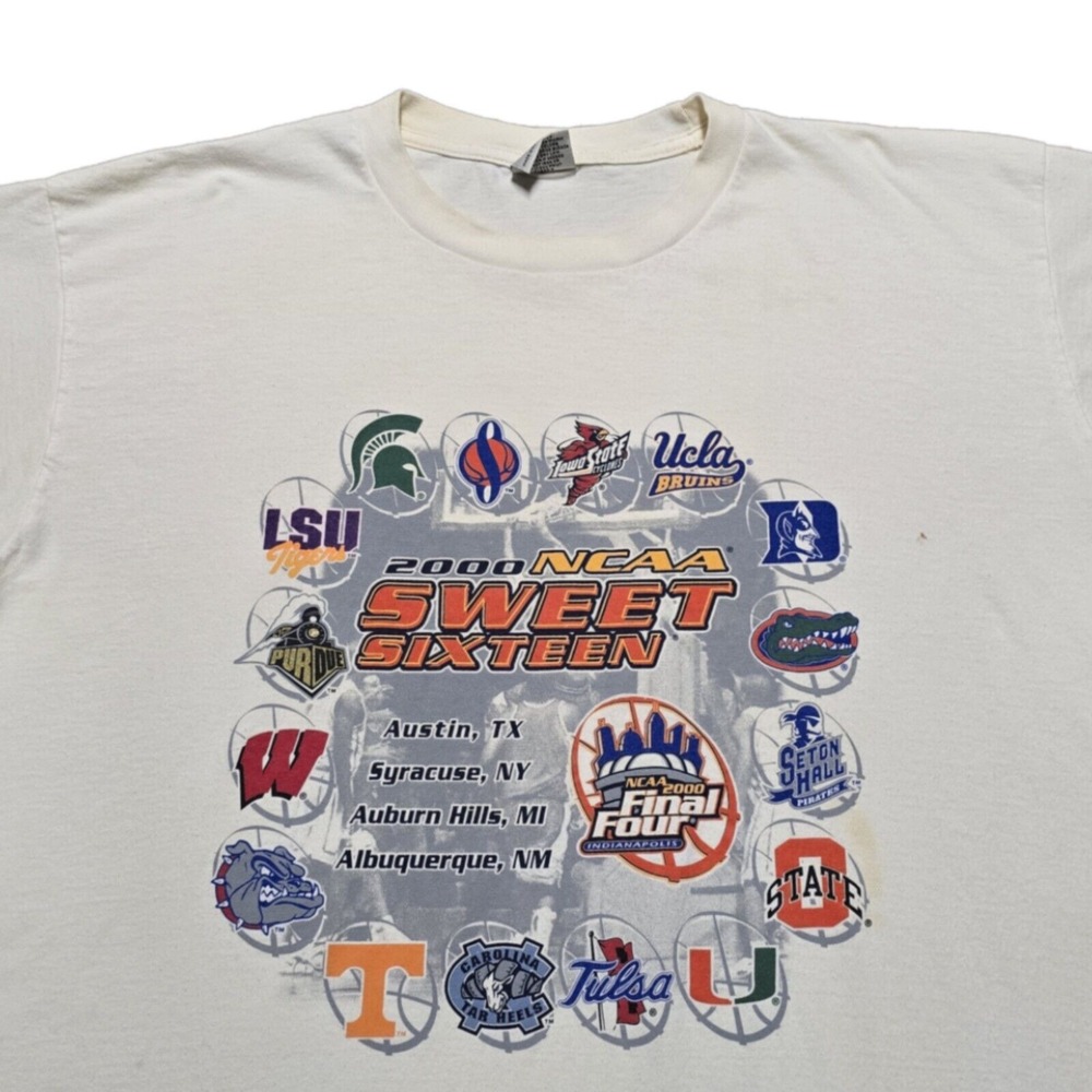 Vintage 2000 Sweet Sixteen NCAA Men's Basketball T Shirt Final Four Mens XL